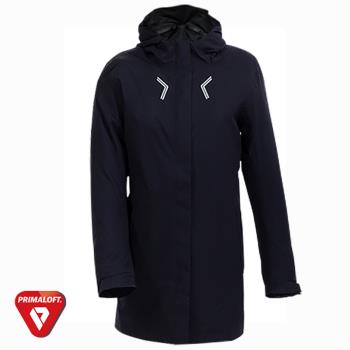 【SAMLIX 山力士】金牌PRIMALOFT兩件式男輕量化防水防風保暖大衣中長外套#86921(黑色)