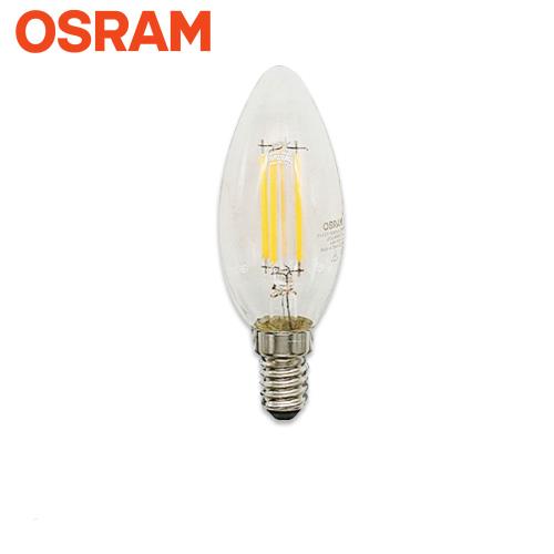 【Osram 歐司朗】調光式4.5W LED燈絲E14燈泡-燈泡色(無藍光危害/無汞)