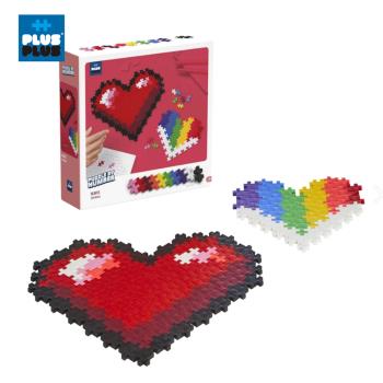 【++Plus-Plus 加加積木】小顆粒 拼圖系列-愛心 250pcs