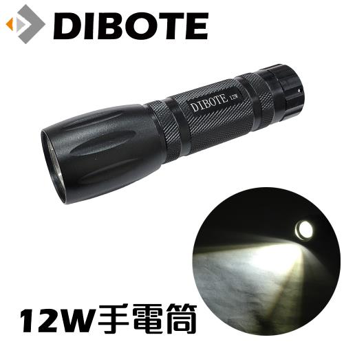 【DIBOTE迪伯特】自行車前燈 12W LED 手電筒