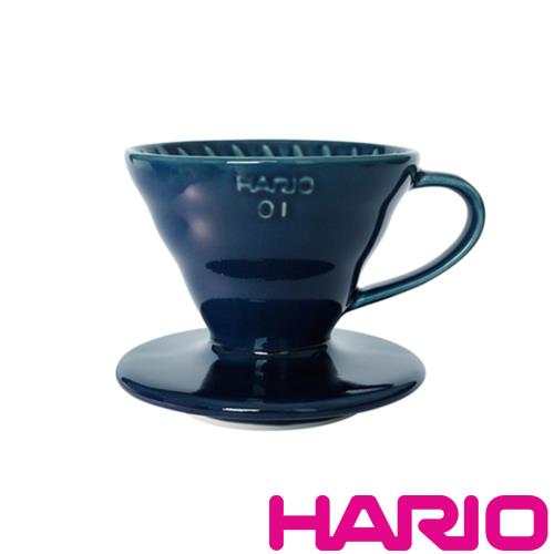 【HARIO】V60藏青藍01彩虹磁石濾杯/VDC-01-IBU-EX(附濾紙2包)