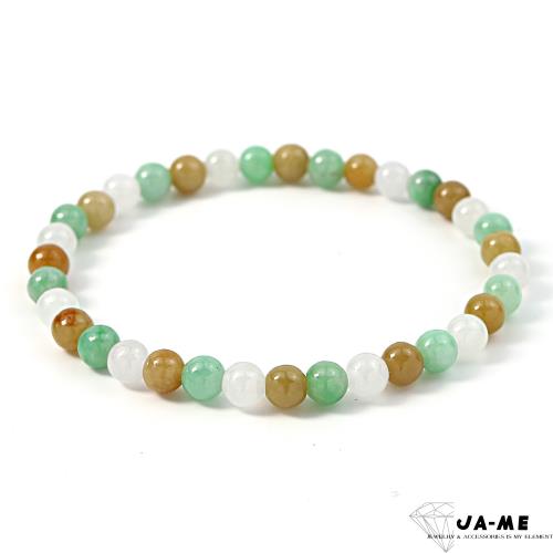 【JA-ME】天然A貨翡翠冰三彩手珠(5-6mm)