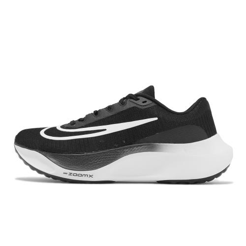 Nike 慢跑鞋Zoom Fly 5 男鞋黑白輕量回彈路跑馬拉松運動鞋DM8968-001