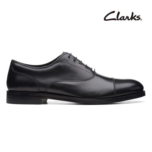 【Clarks】Craftdean Cap 男款高端工藝皮底橫飾牛津鞋 黑色(CLM69175D)