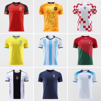 2022世界杯球衣國家隊足球服阿根廷葡萄牙法國巴西卡塔爾梅西球服