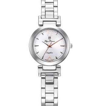【Olym Pianus 奧柏】 想樂份子流行簡約腕錶(5684LS)白/24mm