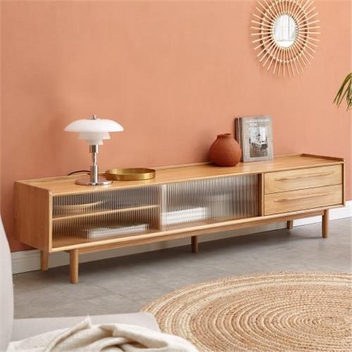 【hoi! 好好生活】源氏木語平原橡木2M玻璃電視櫃 Y10N01