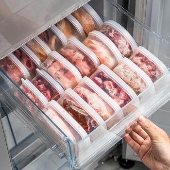 日本進口冰箱凍肉分格盒冷凍肉專用收納盒蔥姜蒜保鮮盒備菜分裝盒