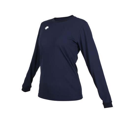 DESCENTE 女長袖圓領T恤-運動 慢跑 路跑 上衣 訓練 迪桑特