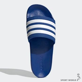 ADIDAS ADILETTE SHOWER 男鞋 拖鞋 防水 藍 白 GW1048