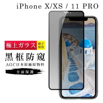 IPhone X 保護貼 XS 11 PRO 保護貼 日本AGC滿版黑框防窺玻璃鋼化膜