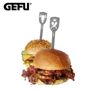 【德國GEFU】不鏽鋼漢堡造型叉(2入)