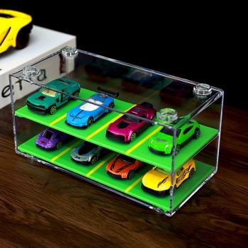 多美卡亞克力1:64風火輪收納盒1:32小汽車模型玩具收納展示架子
