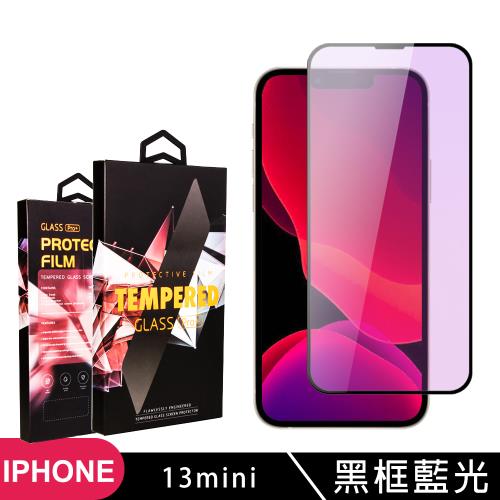 IPhone 13 MINI 保護貼 滿版黑框藍光玻璃鋼化膜手機保護貼
