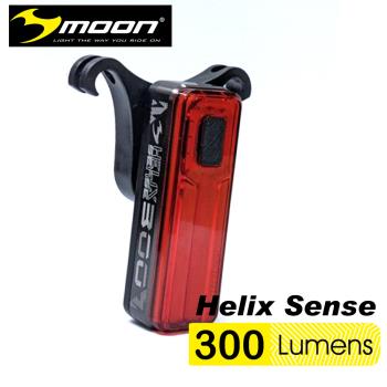MOON Helix Sense 300流明5模式IPX7防水紅光智慧煞車燈/單車後燈