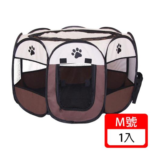 (毛寶當家) Ｍ號 / 寵物帳篷 八面寵物圍欄 (可折疊 寵物露營帳篷 寵物產房 寵物籠)