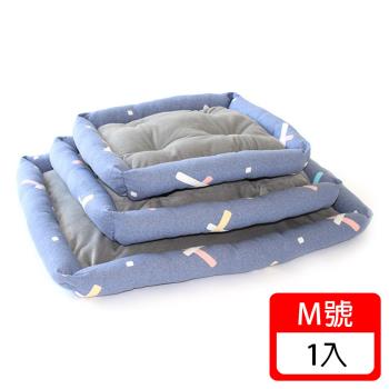 (毛寶當家) M號 / 藍色點點保暖方窩 (舒眠窩 寵物保暖窩 寵物睡窩 寵物用品)