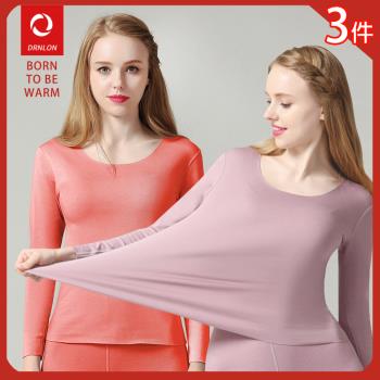 【10衣綾】男女款 德絨無痕蓄熱保暖衣3件組(德國/加絨/加厚/上衣/長袖/M-3XL/KDFJ-8002/KDFJ-9102)