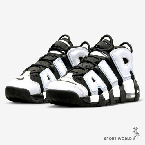 Nike Air More Uptempo GS 大童女鞋休閒鞋大AIR 氣墊白黑DQ6200-001