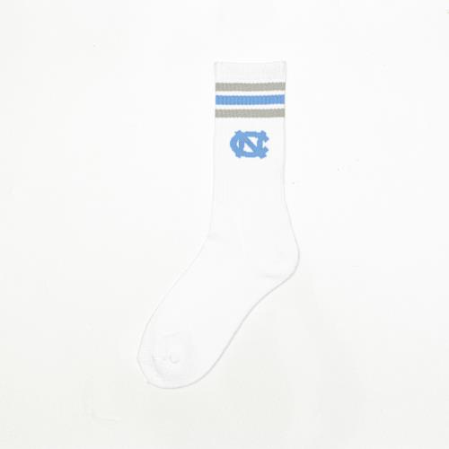 NCAA NORTH CAROLINA 成人襪 中長襪 白/灰藍 72215844 00 noA05