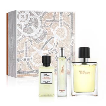 HERMES 愛馬仕 大地男性香精3入禮盒(香精75ml+小香15ml+沐浴精40ml)