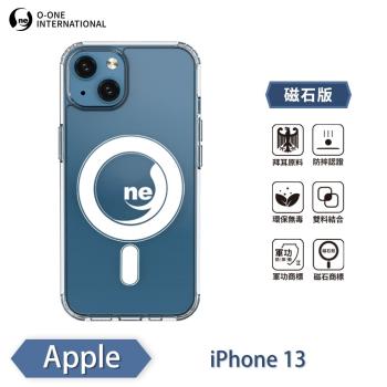 【O-ONE】APPLE IPhone13『軍功Ⅱ防摔殼-磁石版』保護殼 透過美國軍事規範防摔測試 五倍抗撞 環保無毒