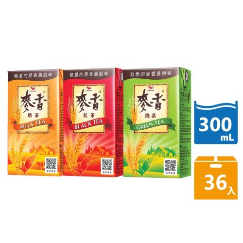 麥香 綜合口味組300ml*36入(紅茶/綠茶/奶茶)