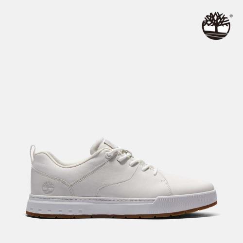 Timberland 男款白色全粒面皮革休閒鞋A5Z2PL77