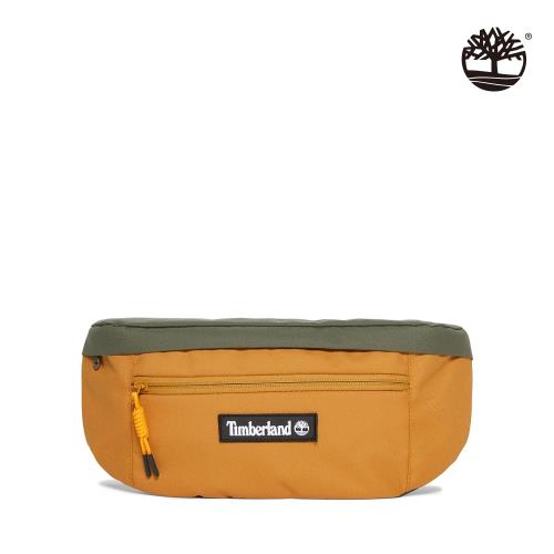 Timberland 中性小麥色再生聚酯纖維拼接印花腰包A2QRSDB6