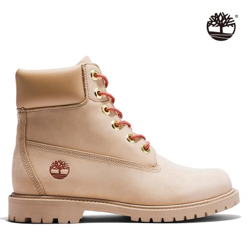 Timberland 女款淺米色磨砂革6吋靴A5NY9DQ9