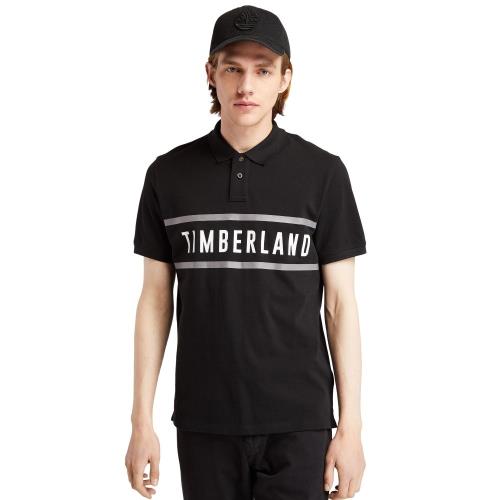 Timberland 男款黑色有機棉Polo衫A43K2001