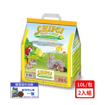 JRS德國CHIPSI-檸檬香玉米粒木屑砂 10L/4.54KG (J16)*(2入組)(下標*2送淨水神仙磚)