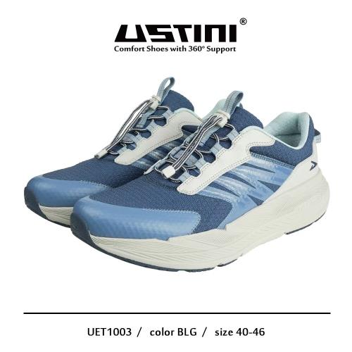 【Ustini】我挺你健康鞋-扣扣極地鞋（男版）UET1003BLG-海王藍-太極底X免綁鞋帶=輕量運動鞋KUNJI