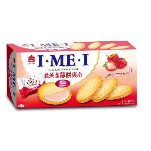 義美 美味薄餅夾心(草莓)144g
