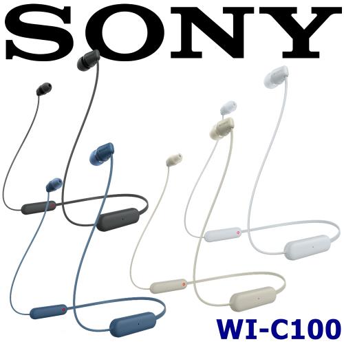SONY WI-C100 入門級 25小時長續航 防潑濺 頸掛式藍芽耳機 |Sony