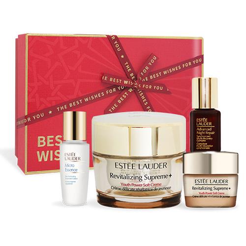 ESTEE LAUDER 雅詩蘭黛 年輕無敵金三角禮盒套組[特潤+原生露+膠原霜]