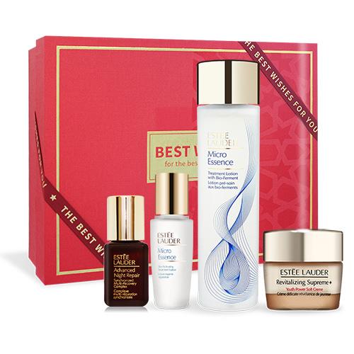 ESTEE LAUDER 雅詩蘭黛 年輕肌底金三角新年套組[特潤+原生露+膠原霜]