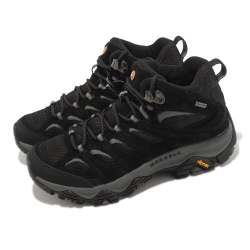 Merrell 登山鞋 Moab 3 Mid GTX 女鞋 黑 灰 防水 郊山 越野 戶外鞋 Gore-Tex ML036308