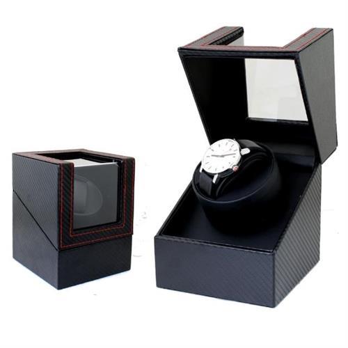 【Winders365】小精靈PLUS自動腕錶上鍊機/機械錶動力儲存/自動上鍊盒(碳纖維黑色)