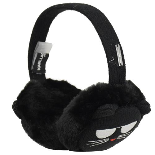 KARL LAGERFELD 卡爾 貓咪造型保暖護耳耳罩.黑
