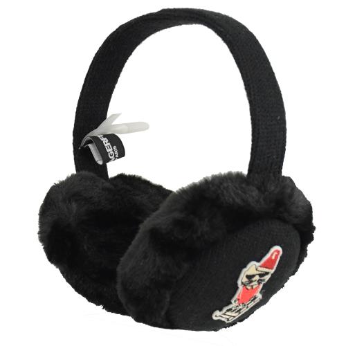 KARL LAGERFELD 卡爾 滑雪刺繡保暖護耳耳罩.黑