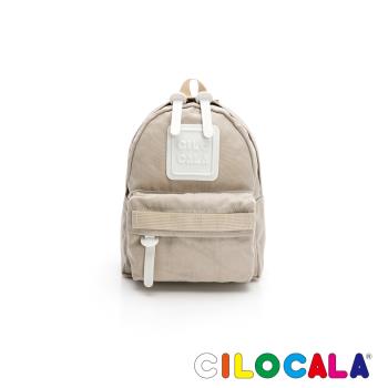 CILOCALA 亮彩尼龍防潑水後揹包-米色(迷你)