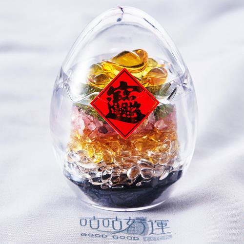 咕咕好運GoodGoodLuck】招財運五行蛋水晶擺飾｜《含開光》旺財運｜幫助