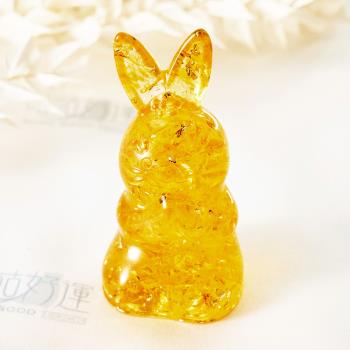 【咕咕好運GoodGoodLuck】奧罡能量招財兔-黃水晶《含開光》│Orgonite聚焦你的意念│正偏財運、事業運、聚財招財│太陽輪