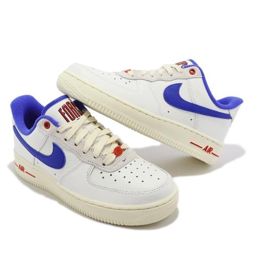 Nike Wmns Air Force 1 07 LX 女鞋 白 藍 紅 Command Force 奶油底 DR0148-100