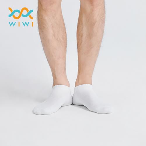 【WIWI】MIT發熱抑菌按摩船型襪(純淨白 男M-L)