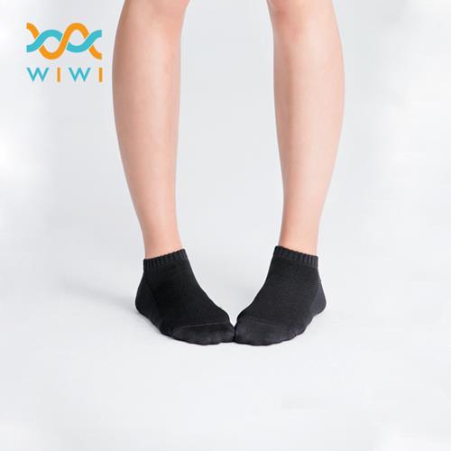 【WIWI】MIT發熱抑菌按摩船型襪(經典黑 女M-L)