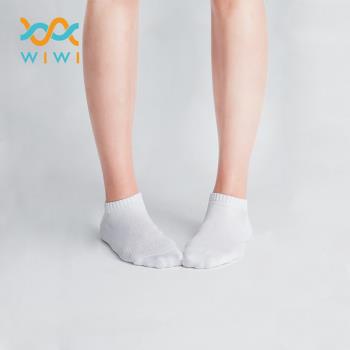 【WIWI】MIT發熱抑菌按摩船型襪(純淨白 女M-L)