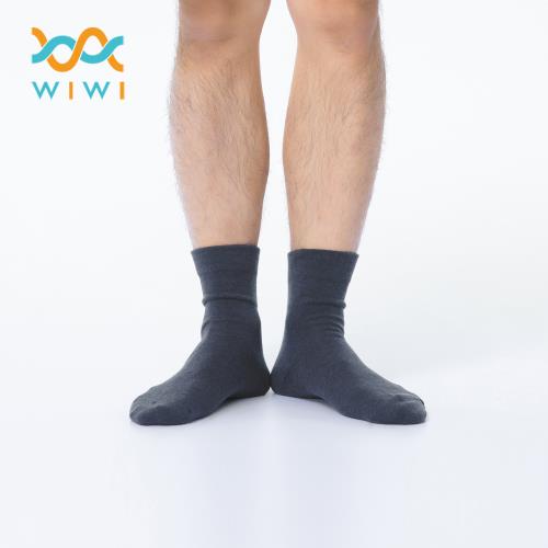 【WIWI】自信紳士抑菌中筒除臭襪(銀河灰 男L-XL)