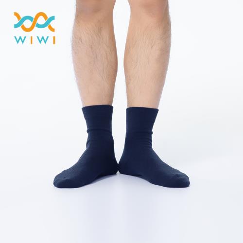 【WIWI】自信紳士抑菌中筒除臭襪(湛海藍 男L)
